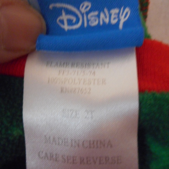 Disney Size 2T two piece fleece pajamas Mickey - Picture 2 of 3